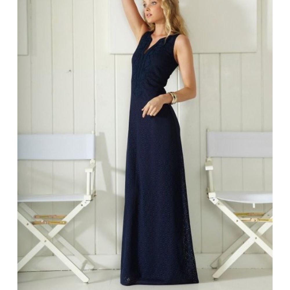 Lilly Pulitzer Westport Maxi Geo Circle Knit Lace